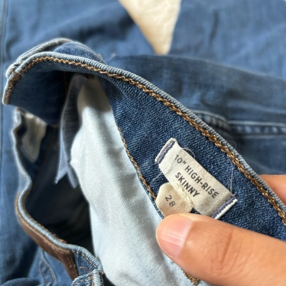 Madewell Women's Size 28 Blue 10" High Rise Skinny Jeans - Picture 4 of 6